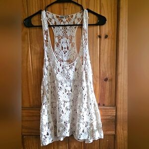 Cotton Lace Racerback Top